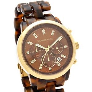 Michael Kors oversized tortoiseshell watch
